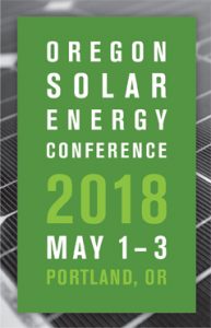 Oregon Solar Energy Conference logo May 1-3, 2018