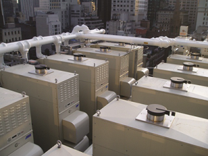 a new building roof top lines with energy efficient machinery