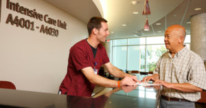 Patient and nurse at Salem Hospital.